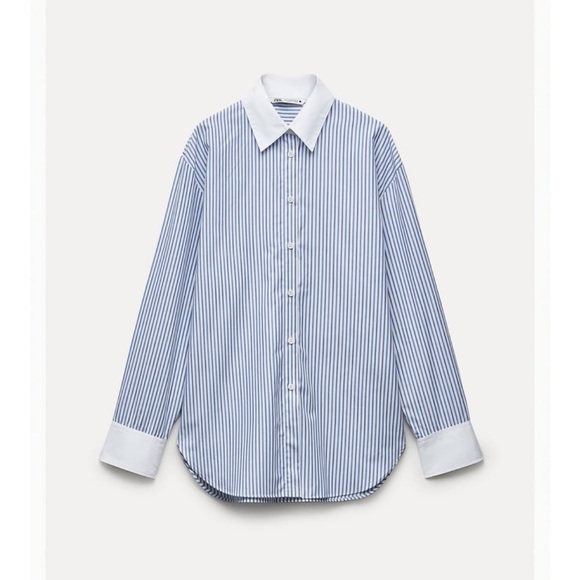 Zara contrast striped shirt - Picture 1 of 1